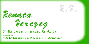 renata herczeg business card